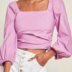 Veronica Beard orchid Kayla puff sleeve size 8